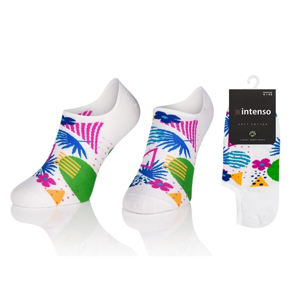 MICRO STOPKI INTENSO SOFT COTTON DAMSKIE Z APLIKACJĄ SILIKONOWĄ W PIĘCIE ART. 037 KOL:072