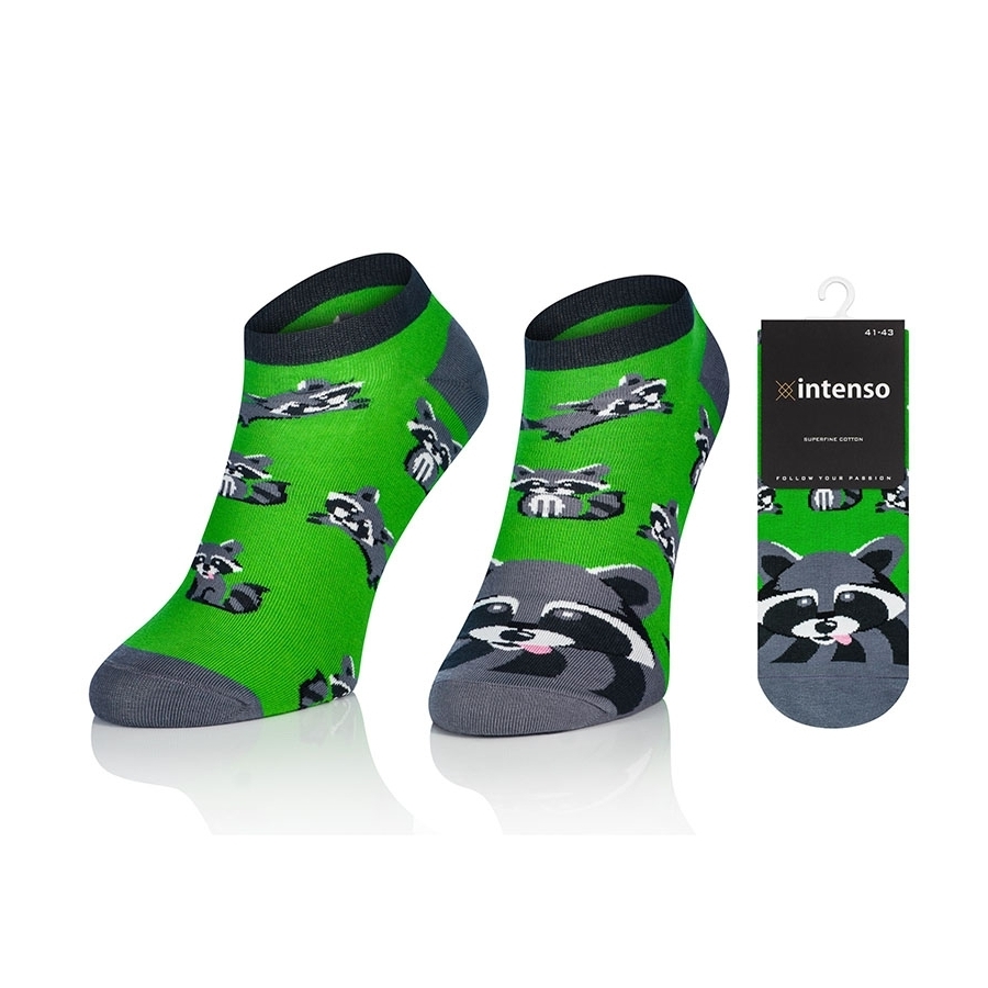 STOPKI DAMSKIE NIE DO PARY WE WZORY, INTENSO HAPPY ART.1719 WZ5 SZOPY