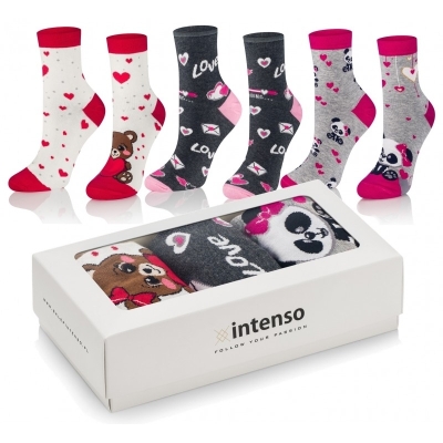 Intenso dámská valentýnská dárková sada ponožek 402