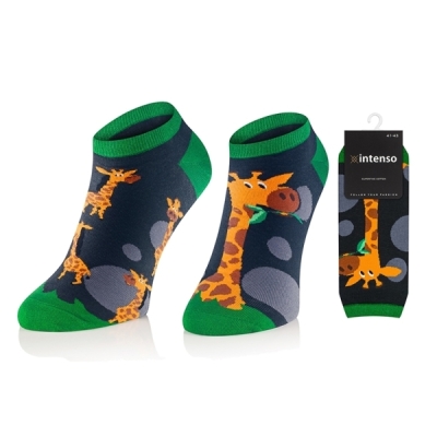 Intenso kotníkové veselé ponožky Žirafa