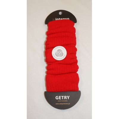 Intenso dámské vlněné návleky na nohy - červené