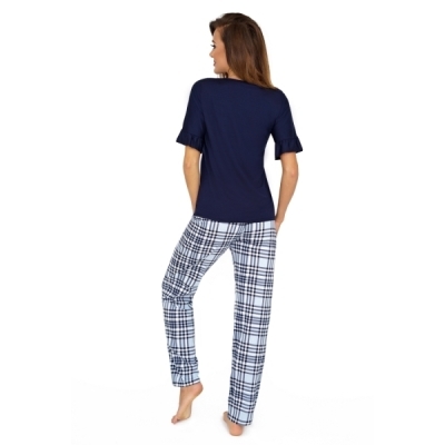 Loretta granatowa - piżama bawełniana