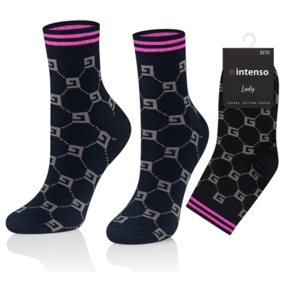 Skarpetki damskie Intenso Luxury art. 0471 wzór BB2471