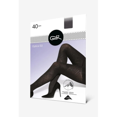 Gatta Optica 02 dámské punčochové kalhoty 40 DEN - Nero