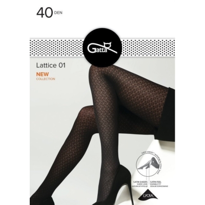 Gatta Lattice 01 dámské punčochové kalhoty 40 DEN - Nero
