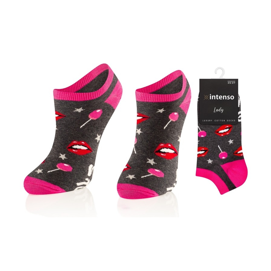 copy of Intenso nízké dámské ponožky Květy - modré