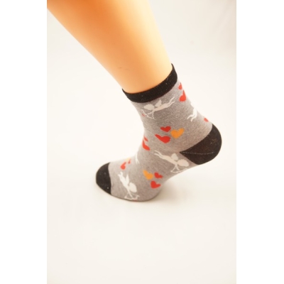 Milena dámské vysoké ponožky Amor - šedé