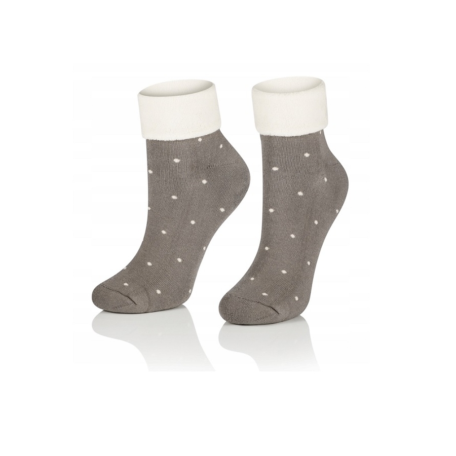 copy of Intenso vysoké veselé dámské ponožky Santa Claus - šedé