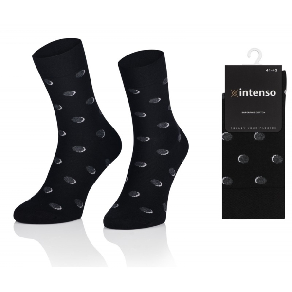 Intenso elegantní pánské vysoké ponožky Vzor 24