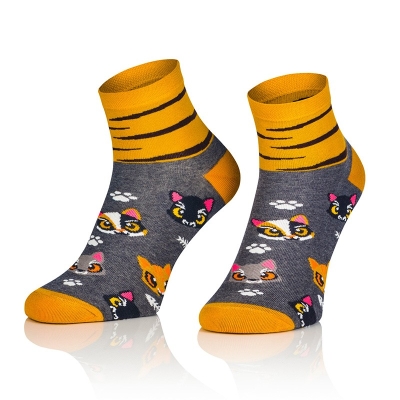 Intenso lýtkové veselé ponožky Kočky