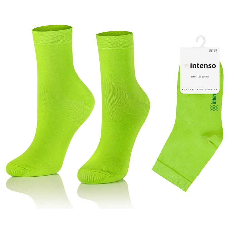 Intenso dámské lýtkové ponožky - limetkově zelená