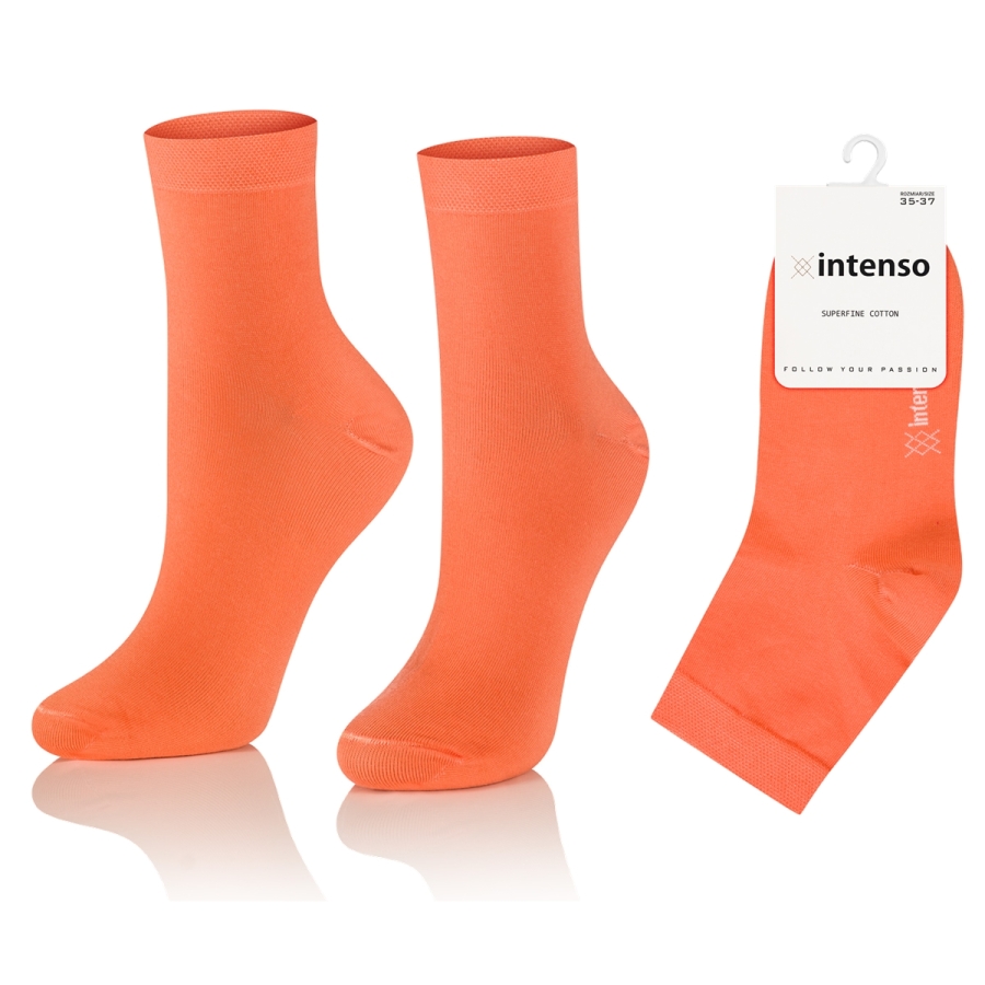 Intenso dámské lýtkové ponožky - lososová oranžová