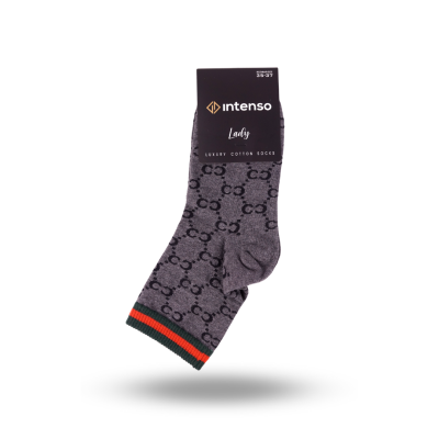 Intenso Luxury dámské vysoké ponožky - šedé