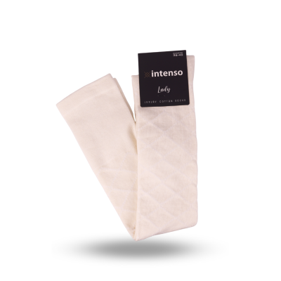 Intenso dámské nadkolenky - krémové se vzorem