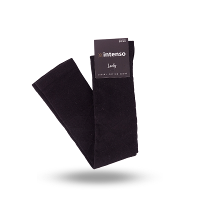 Intenso dámské nadkolenky - černé se vzorem