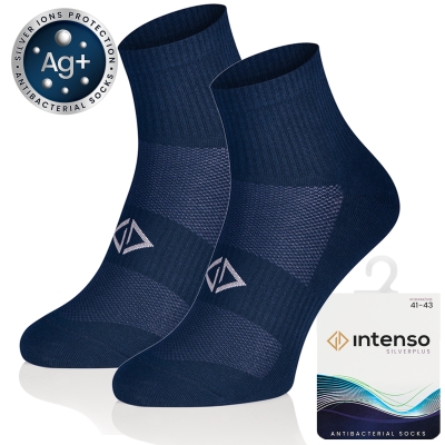 Intenso Antibakteriální lýtkové ponožky silverplus - tmavě modré