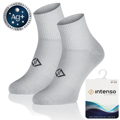 Intenso Antibakteriální lýtkové ponožky silverplus - světle šedé