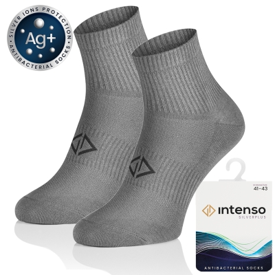 Intenso Antibakteriální lýtkové ponožky silverplus - tmavě šedé