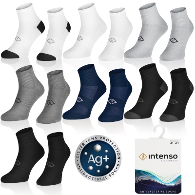 Intenso Antibakteriální lýtkové ponožky silverplus - černé