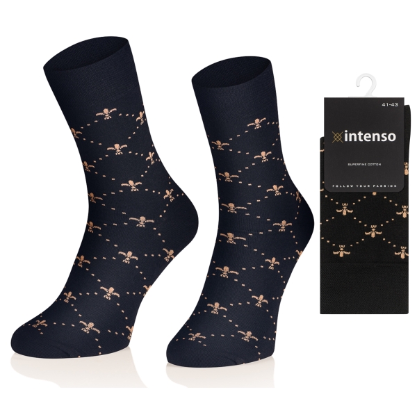 Intenso elegantní pánské vysoké ponožky N05