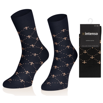 Intenso elegantní pánské vysoké ponožky N05