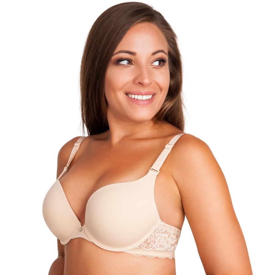 Linaise Syntia 1706 vyztužená push-up podprsenka s krajkou - různé barvy
