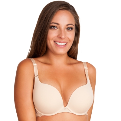 Linaise Syntia 1706 vyztužená push-up podprsenka s krajkou - různé barvy