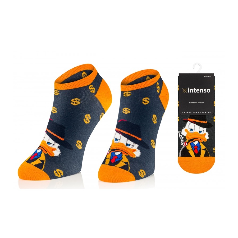 Intenso Pánské kotníkové ponožky - Donald černé