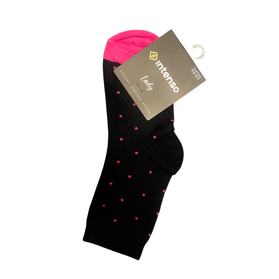 Intenso vysoké veselé dámské ponožky Růžové tečky