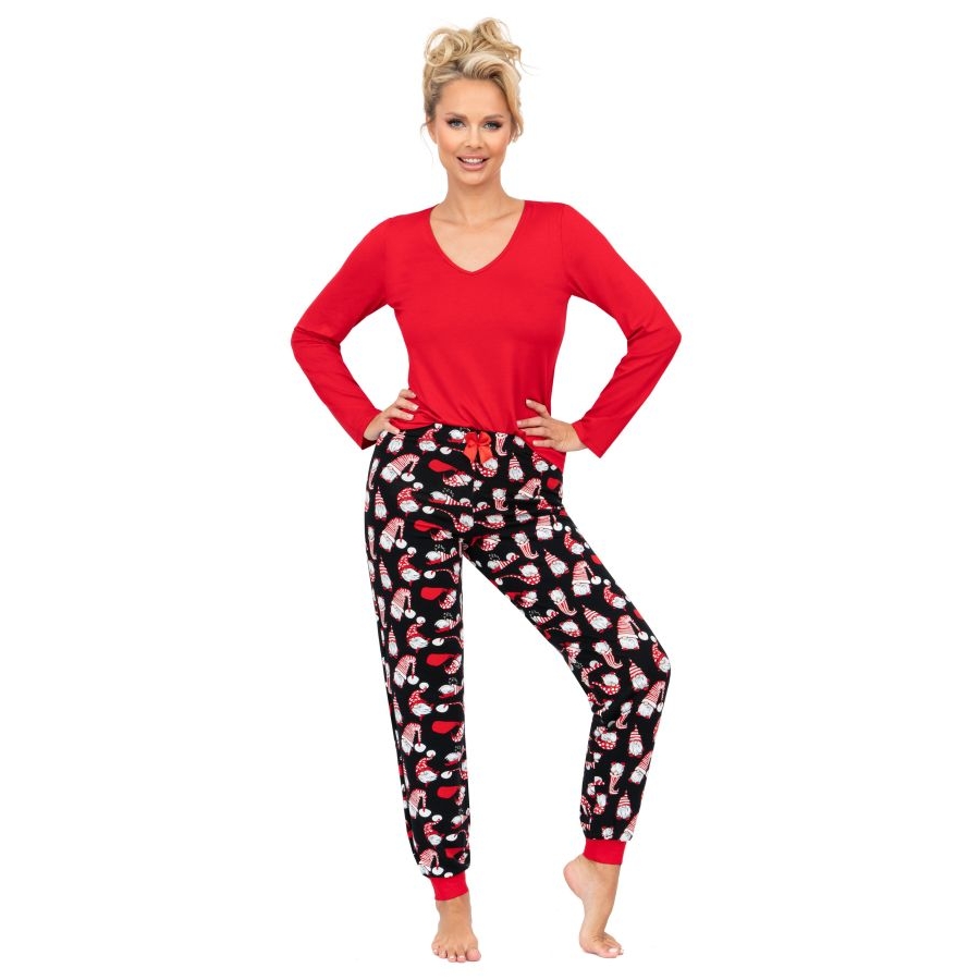 Donna Santi long red Dámské pyžamo
