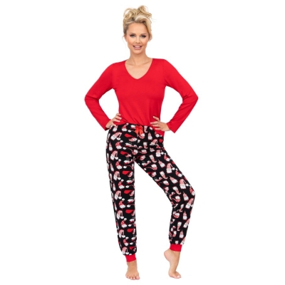 Donna Santi long red Dámské pyžamo