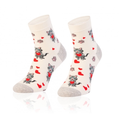 Intenso vysoké veselé dámské ponožky Kočička
