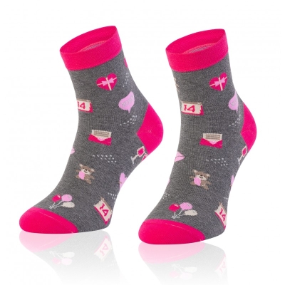 Intenso vysoké veselé dámské ponožky Valentýn