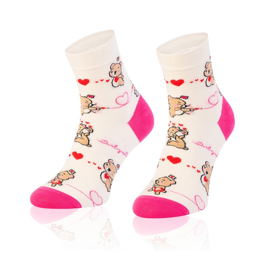 Intenso vysoké veselé dámské ponožky Medvídek -magnet