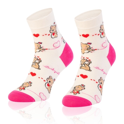 Intenso vysoké veselé dámské ponožky Medvídek -magnet