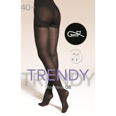 Gatta Modeline 08 dámské tvarující punčochové kalhoty 40 DEN - Nero