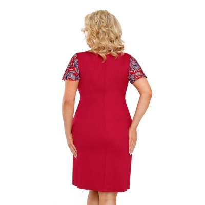 Donna Rita Plus dámská noční košilka- bordo