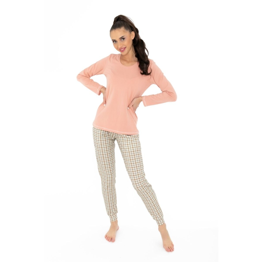 Leptir 262/01- Dlouhé pyžamo- kárované kalhoty