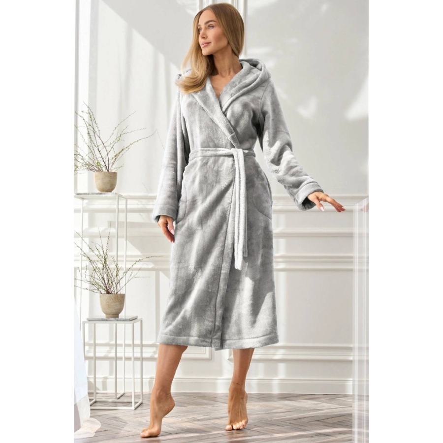 L&L Diana dámský župan -  světle šedý