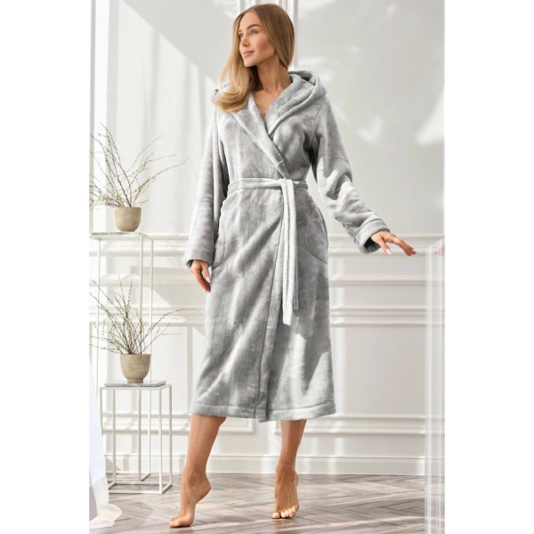 L&L Diana dámský župan -  světle šedý