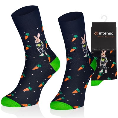 Intenso vysoké veselé dámské ponožky velikonoce- Zajíček