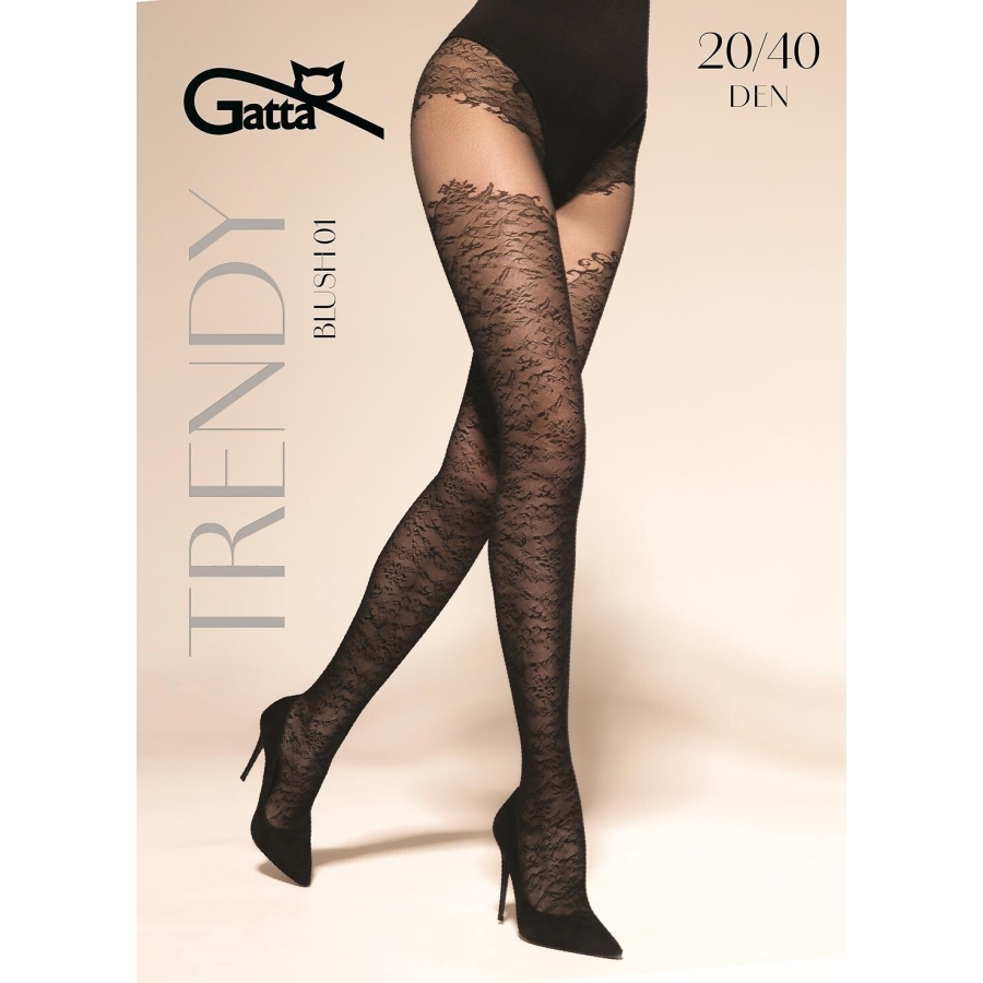 Gatta Blush 01 dámské punčochové kalhoty 20/40 DEN - Nero