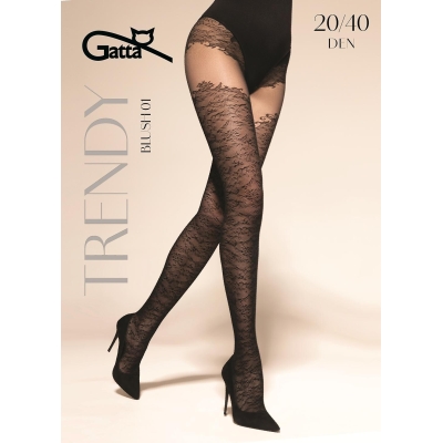 Gatta Blush 01 dámské punčochové kalhoty 20/40 DEN - Nero
