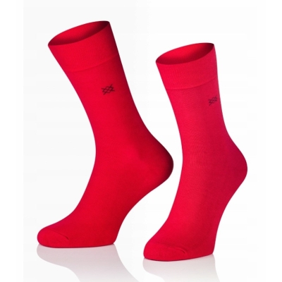Intenso vysoké elegantní ponožky - červené