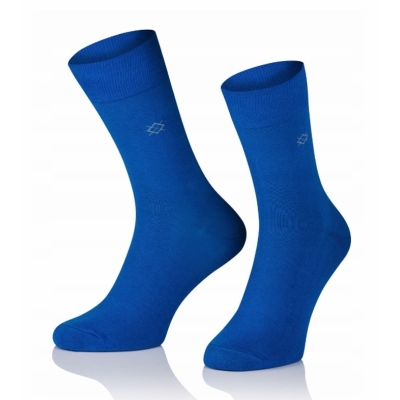 Intenso vysoké elegantní ponožky - modré