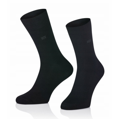 Intenso vysoké elegantní ponožky - černé