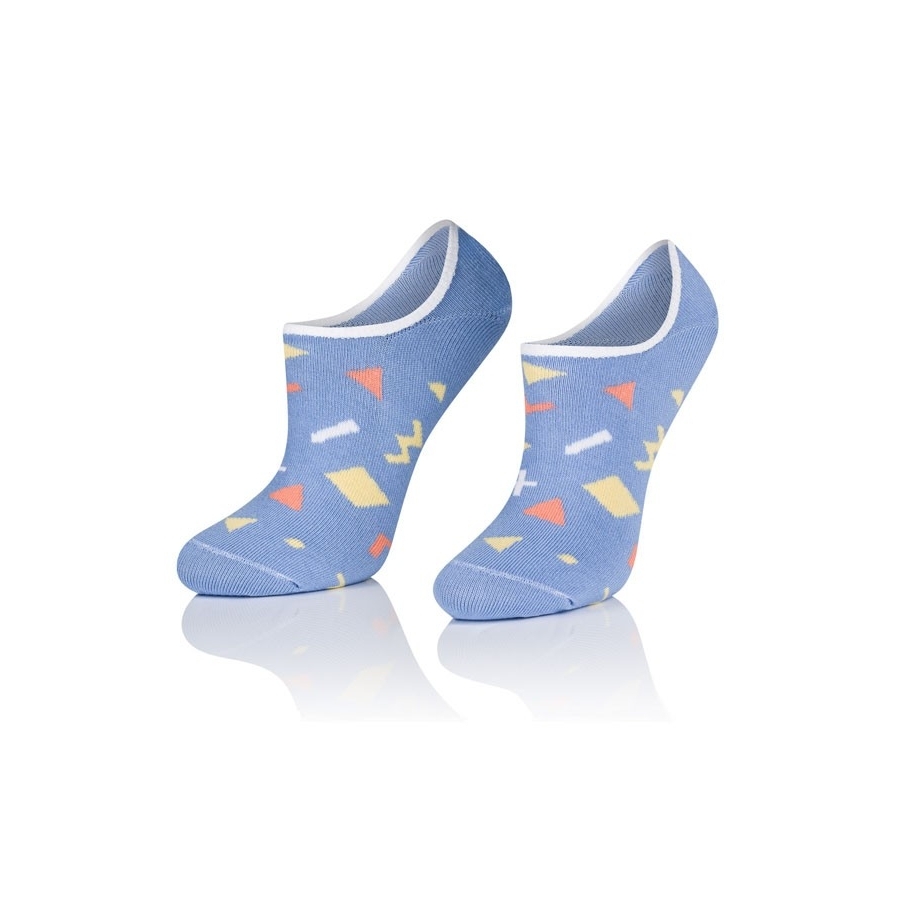 Intenso nízké dámské ponožky Vzory- světle modré