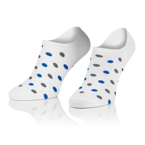 Intenso pánské nízké ponožky Kapky - bílé