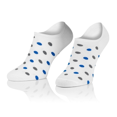 Intenso pánské nízké ponožky Kapky - bílé