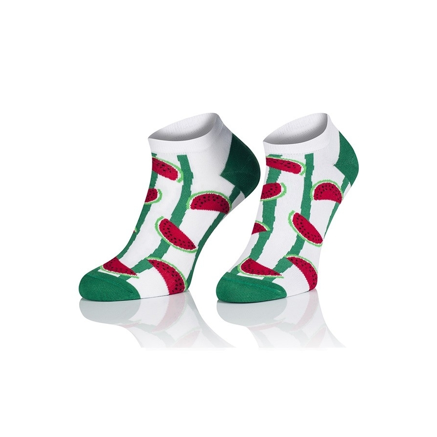 Intenso kotníkové ponožky Melouny - bílé